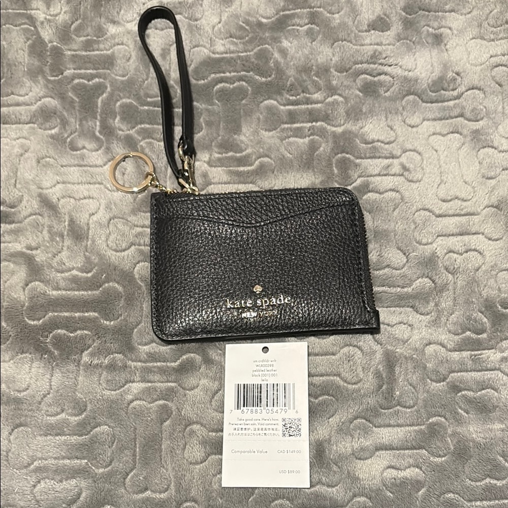 Kate Spade Black Small Leila Cardholder Wristlet